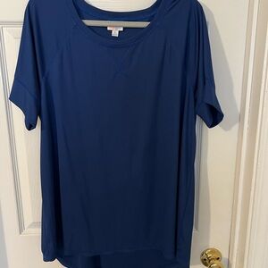 LuLaRoe Hailey Navy Blue Short Sleeve Top